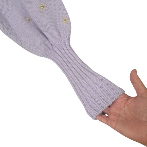 Farm Rio Mirror Embroidered Sweater in Soft Lilac Size XS - Picture 6 of 10